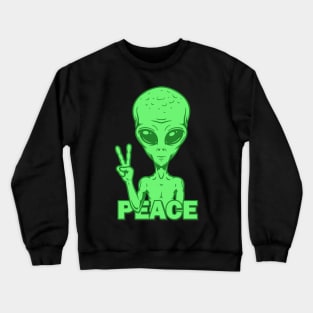 alien peace Crewneck Sweatshirt